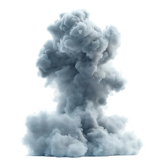 A large textured smoke cloud isolated on transparent background