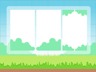 Abstract Outdoor Scenery Picture Frame Background Design