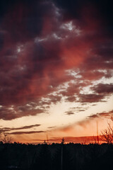 Fototapeta premium Multi-colored evening sky