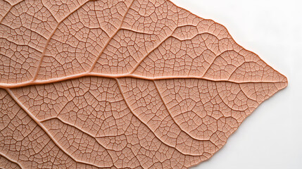 Obraz premium Detailed Photograph of a Leaf – Capturing the Intricate Veins and Textures of Nature’s Design