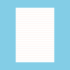 Abstract design of a single rulled page notebook template