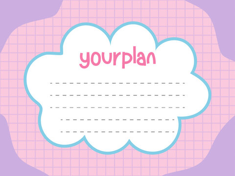 Abstract design of a cute planner cover template