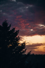 Multi-colored evening sky