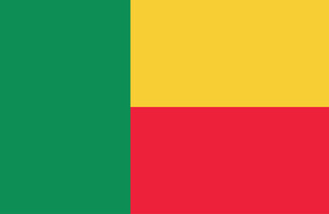Vector Benin National Flag icon. Flag design of Benin.