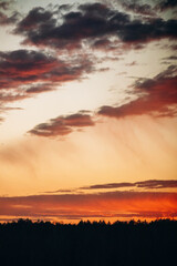 Fototapeta premium Multi-colored evening sky