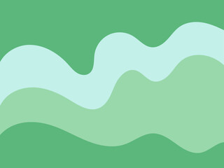 Abstract design a green wave style minimal vector background