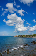 Summer seaside landscape near Livorno, Tuscany, Italy, Europe