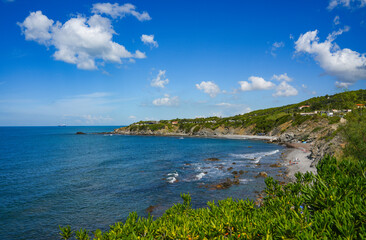 Summer seaside landscape near Livorno, Tuscany, Italy, Europe	