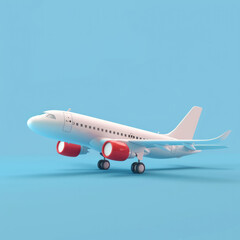 Obraz premium airplane toy on blue background
