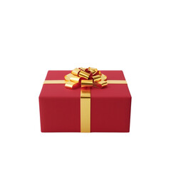 Obraz premium Red Gift Box with Golden Bow