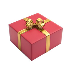 Obraz premium Red Gift Box with Golden Bow