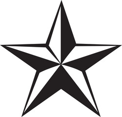 "Star Vector Icon - Black and White Geometric Five-Pointed Star Design for Decorations, Logos, and Graphic Projects"

