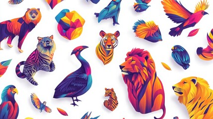 Obraz premium set of animals