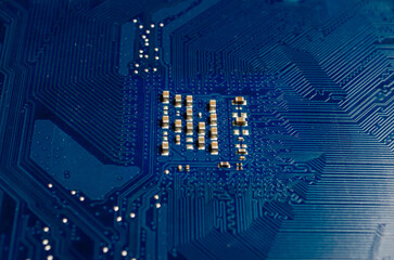Electronic printed circuit board with SMD components