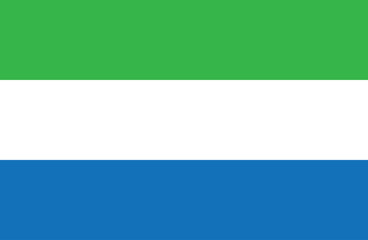Obraz premium Vector Sierra Leone National Flag icon. Flag design of Sierra Leone.