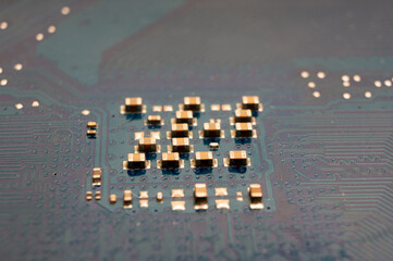 Electronic printed circuit board with SMD components