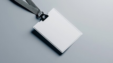 Blank White Lanyard ID Badge
