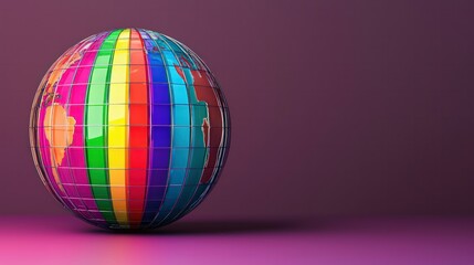 Obraz premium Lgbtq diversity celebration global unity graphic art modern vibrant