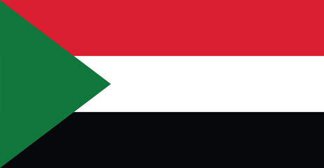 Fototapeta premium Vector Sudan National Flag icon. Flag design of Sudan.