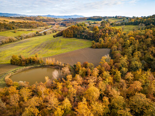 Colori autunnali tra le colline dell'Umbria (Italy)