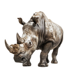 Obraz premium A Close-Up of a White Rhinoceros