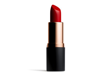 Fototapeta premium Beautiful Red Lipstick Isolated on a Matte Background – Bold and Elegant Makeup for a Classic Look