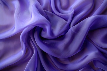 Obraz premium Draped purple chiffon fabric showcasing its soft texture and subtle sheen.