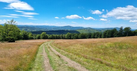 Przepiękny krajobraz Beskidu Śląskiego. Polska