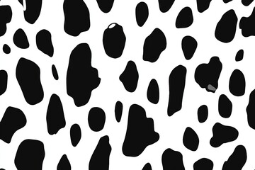 Fototapeta premium Black and white cow print pattern.