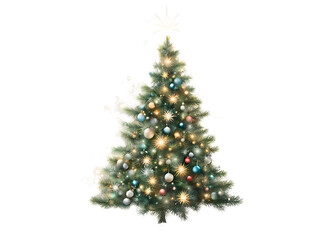 Fototapeta premium decorated christmas tree