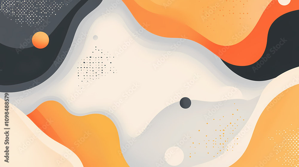 Wall mural abstract fluid background pattern in colorful shape design. modern retro design style for poster, fl