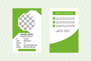 Modern ID card design template. Corporate identity card design. Professional employee id card. Vector
