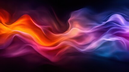 Fototapeta premium Vibrant Abstract Waves of Color in a Dynamic Flowing Composition