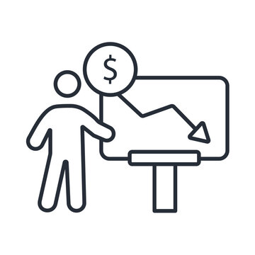 recommend clip art: deficit icon. vector.Editable stroke.linear style sign for use web design,logo.Symbol illustration.