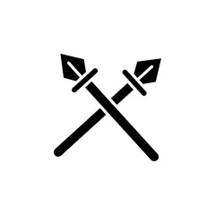 lance icon black and white vector outline sign