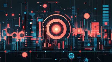 Obraz premium Futuristic city concept and design. generative ai. Futurism. Illustration