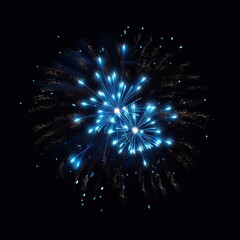 Fototapeta premium Colorful fireworks on black background