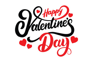 Happy Valentine's Day typography Design