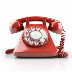 Red Telephone Isolated