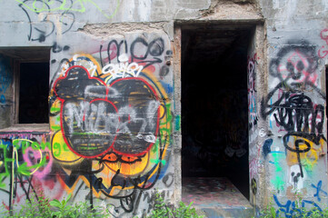 Obraz premium Battery Varnum Fort Wetherill state park in Jamestown Rhode Island