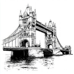 Obraz premium Tower Bridge Isolated