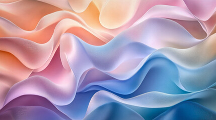 Fototapeta premium Wallpaper Showcasing A Light Pastel Vignette In Soft Blue And Pink Hues, Blending Smoothly Towards The Center For A Calming Effect