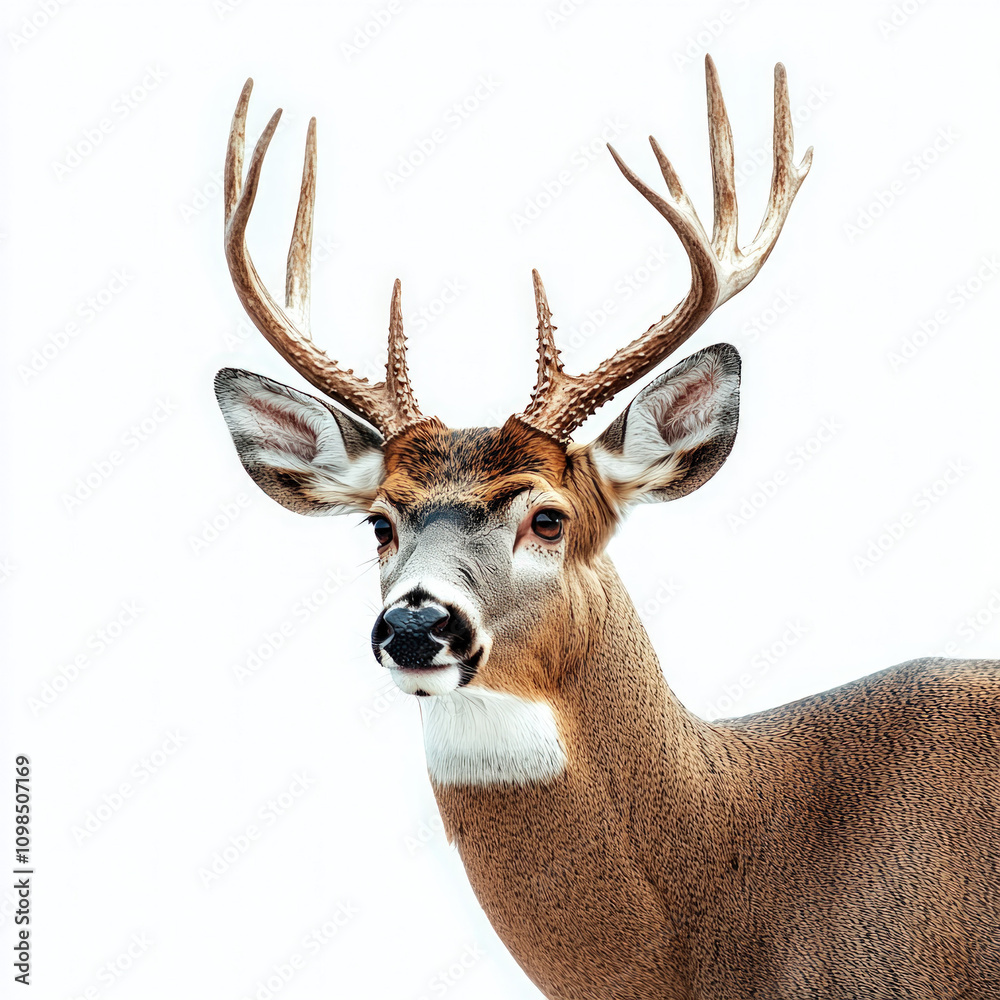 Poster White Tail Deer Isolated