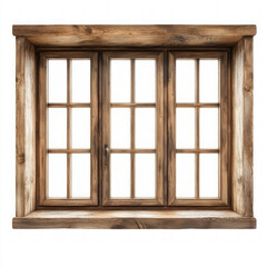 Fototapeta premium Wood Window Isolated