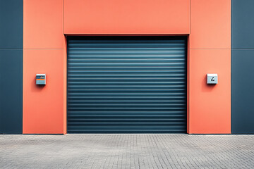 An electric roller shutter made of aluminum on a brand-new house.