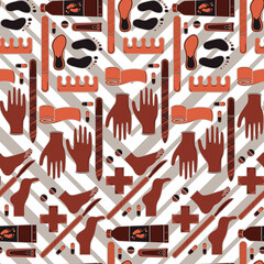 Sole Searching Endless Feet Repeat Pattern Design