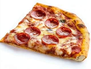 classic pepperoni pizza fresh out of the oven, with melted cheese bubbling and pepperoni slices sizzling isolated