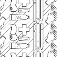Sole Searching Endless Feet Line Art Illustration as Repeat Pattern Design