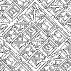 Sole Searching Endless Feet Line Art Illustration as Repeat Pattern Design