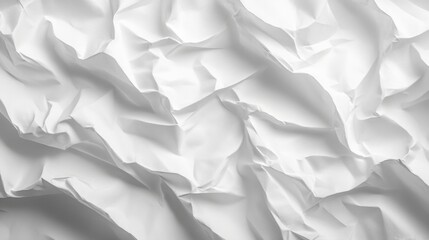 Obraz premium Textured White Crumpled Fabric Background for Creative Design